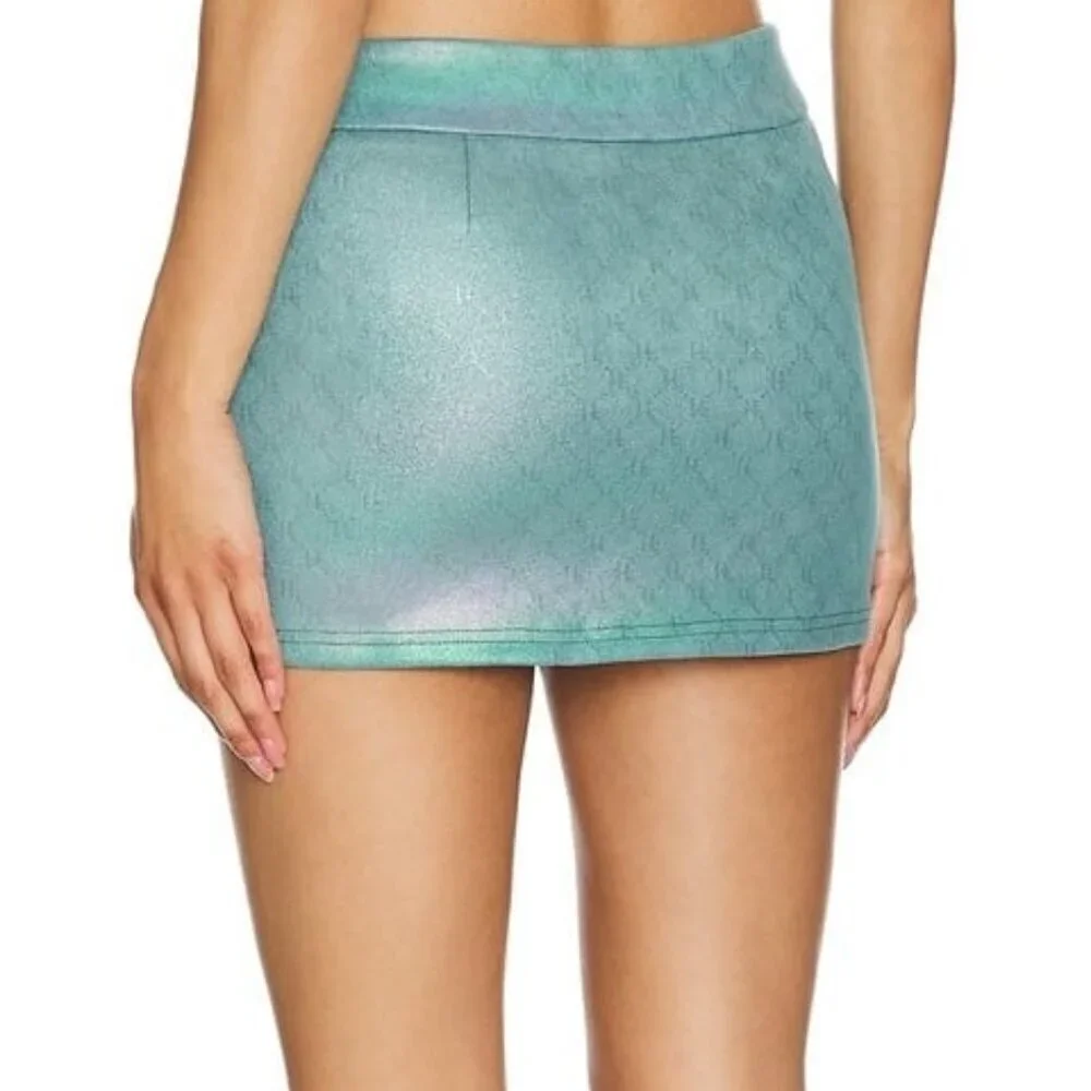 Superdown Kiki Mini Skirt - Metallic Blue